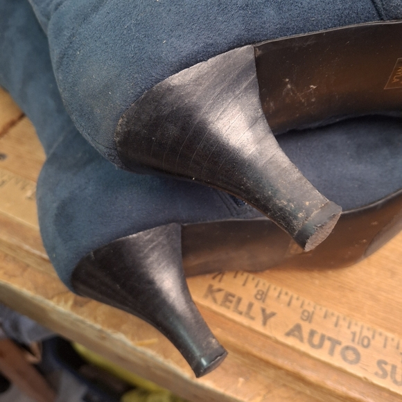 Teal Suede Boots - Picture 5 of 6